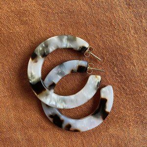 Madewell blonde tortoiseshell hoops